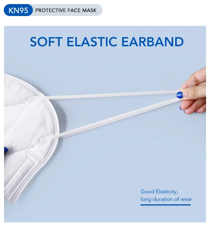 Protective Non Woven Disposable Earloop Respirator 95% PPE N95 Mask