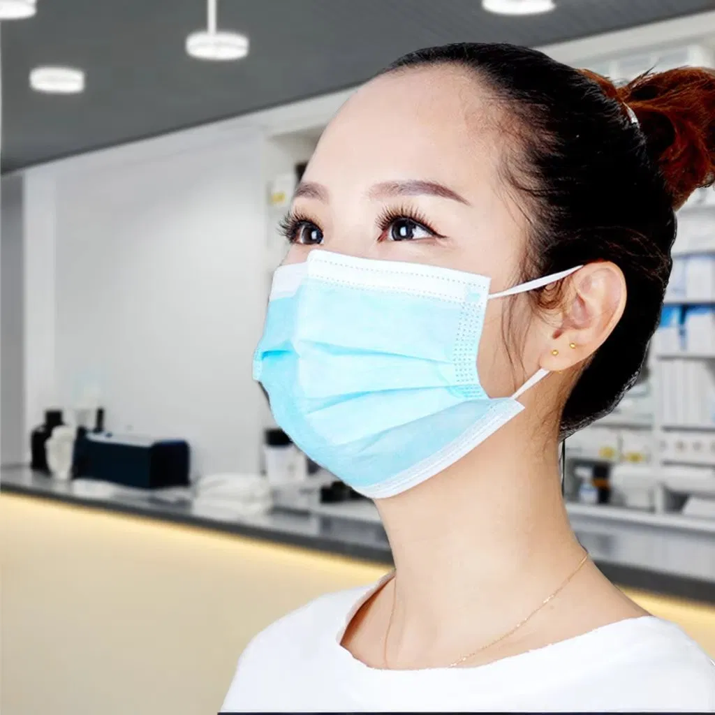 OEM Factory Disposable 3-Ply Face Mask Protective Masque Mask
