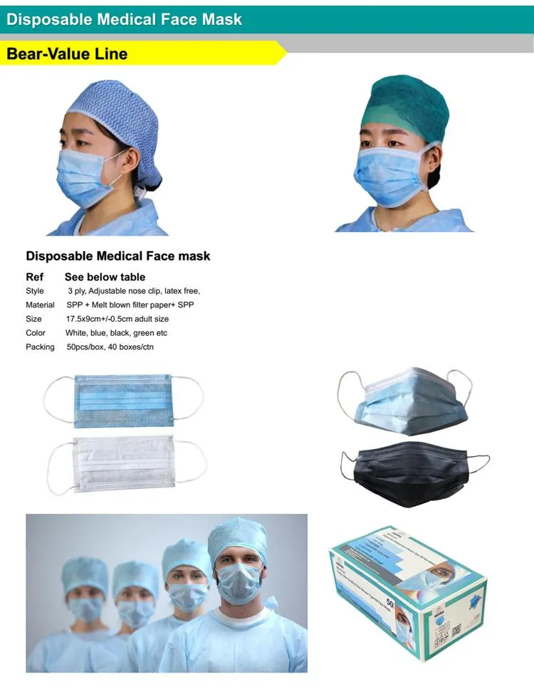 En14683 Type Iir CE Certified 3 Ply Surgical Face Mask 2