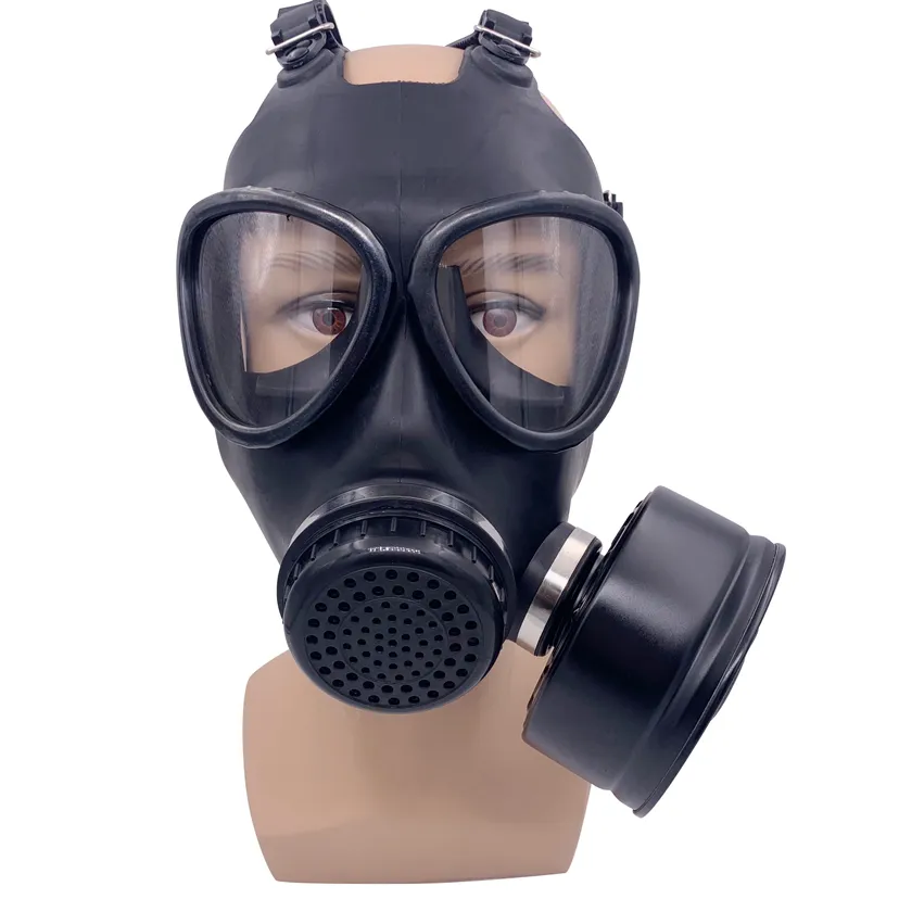 High Quality Chemical Full Face Anti Gas Mask with Single Activated Carbon Filter