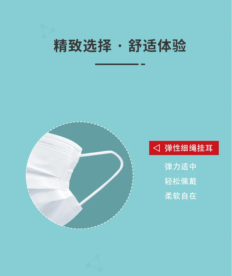 Children Hygiene Face Mask Disposable for Kids Protection Breathable Masks for Children Safety Embossing and White