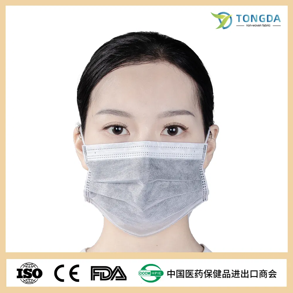 CE Disposable Non Woven Anti Air Pollution 4ply Active Activated Carbon Face Mask