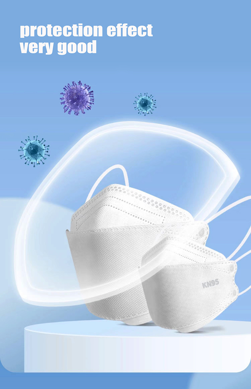 Fish Shaped Kf94 Mask of 4ply Disposable Protective Mask