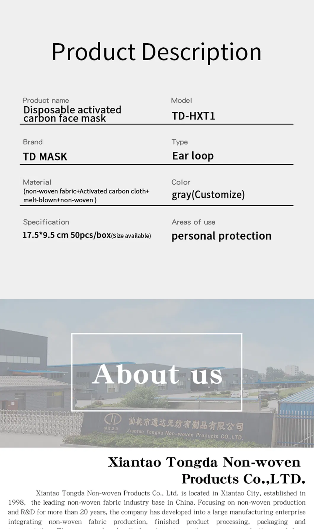 CE Disposable Non Woven Anti Air Pollution 4ply Active Activated Carbon Face Mask Details 8