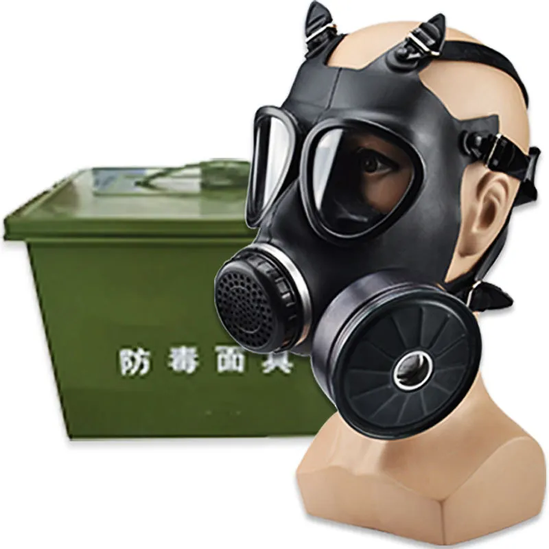 High Quality Chemical Full Face Anti Gas Mask with Single Activated Carbon Filter