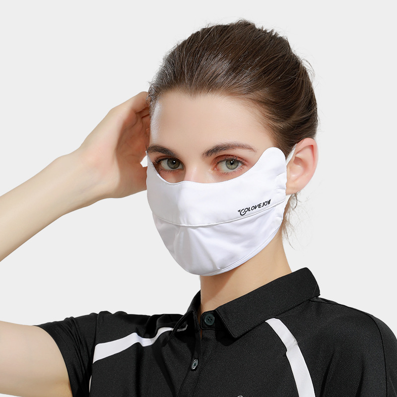 UV Protection Dust Prevention Breathability Sunscreen Face Mask for Women