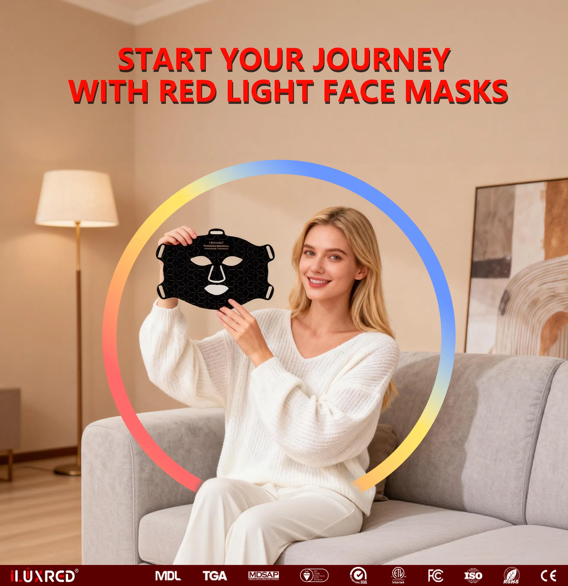 Infrared Sauna LED Red Light Therapy Mask