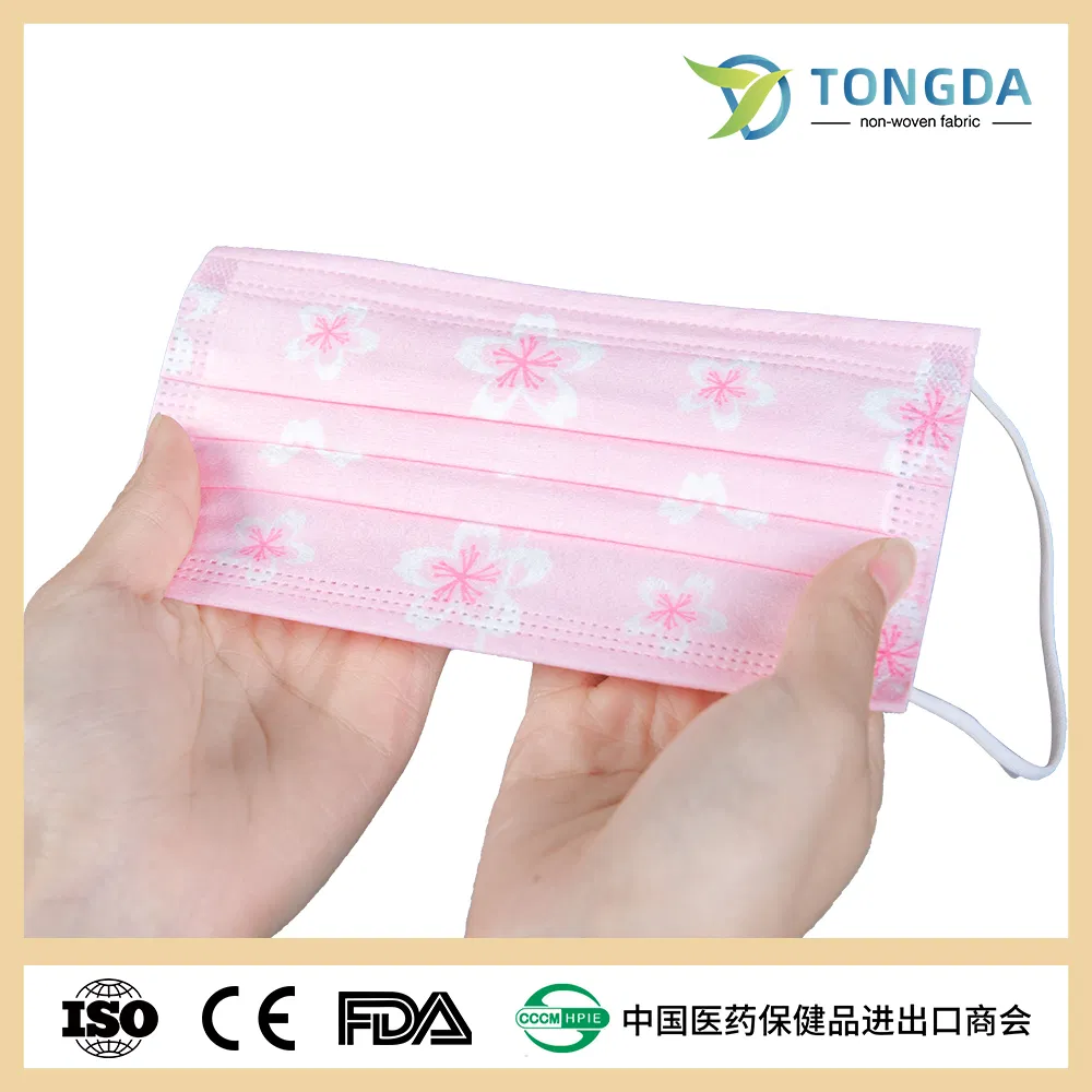 Custom Design Cute Adjustable Elastic Earloop Reusable Washable Soft Safety Protection Cotton Kid Children Face Mask