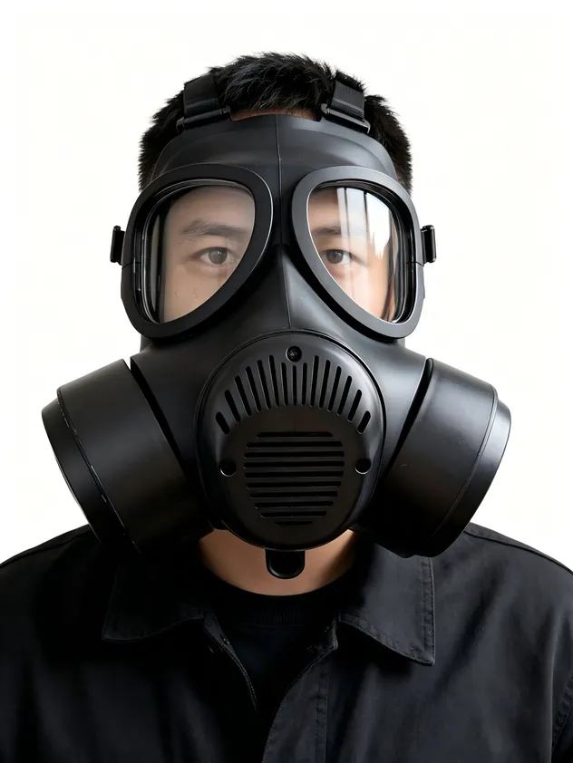 High Efficiency Activated Carbon Filter Type Full Face Gas Mask Against Harmful Vapor - Certificate/Test 1