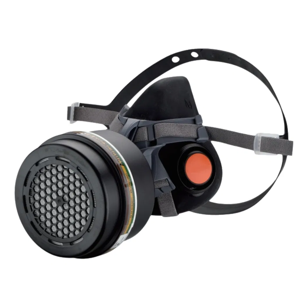 Industrial Reusable Silicone Adjustable Nose Clip Half Face Chemical Anti-Pollution Respirator Gas Mask