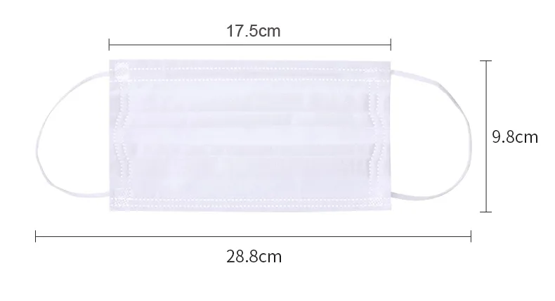 Surgical Face Mask with 3ply Detailed View