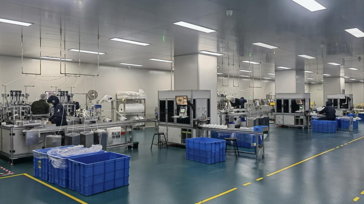 Zhejiang DrSharpe Health non-medical non-woven mask producing machine operations 2