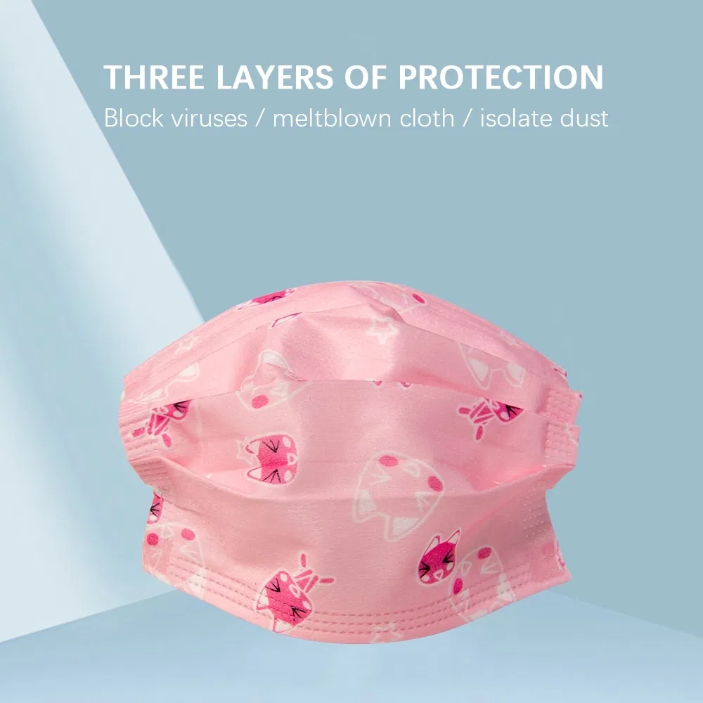 Disposable 3-Ply White Sterile Kids Face Masks
