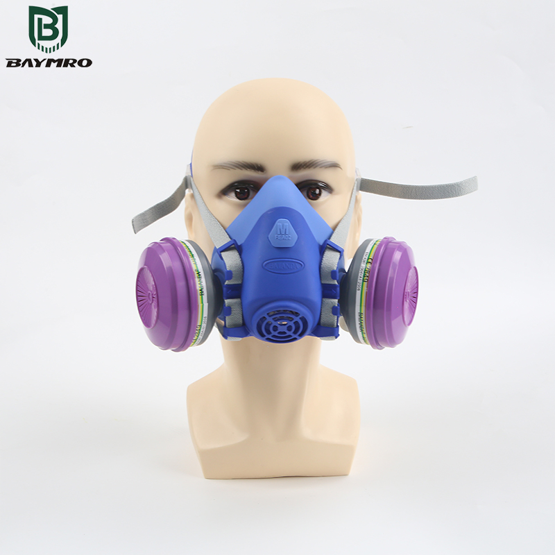 Gas Mask Protective Mask Breathing Mask Spray Paint Activated Carbon Dustproof Half Mask En140 En14387