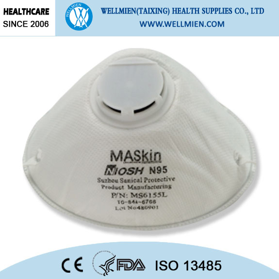 N95 Niosh Approved Standard Disposable 3D Fold-Able Respirator Face Mask