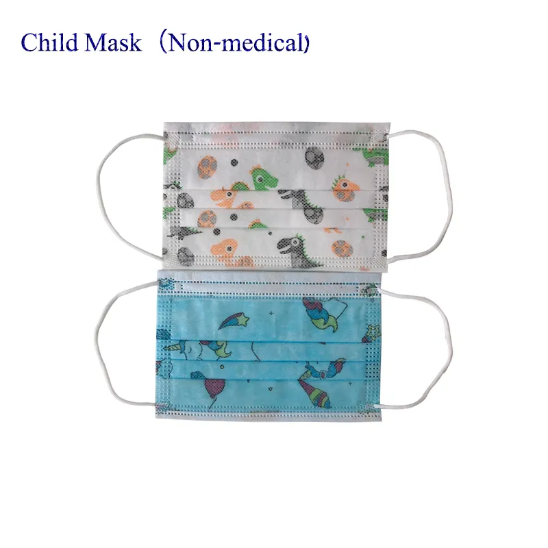 Colorful Baby Facemask 3ply Civil Nonwoven Face Mask for Kids Protective