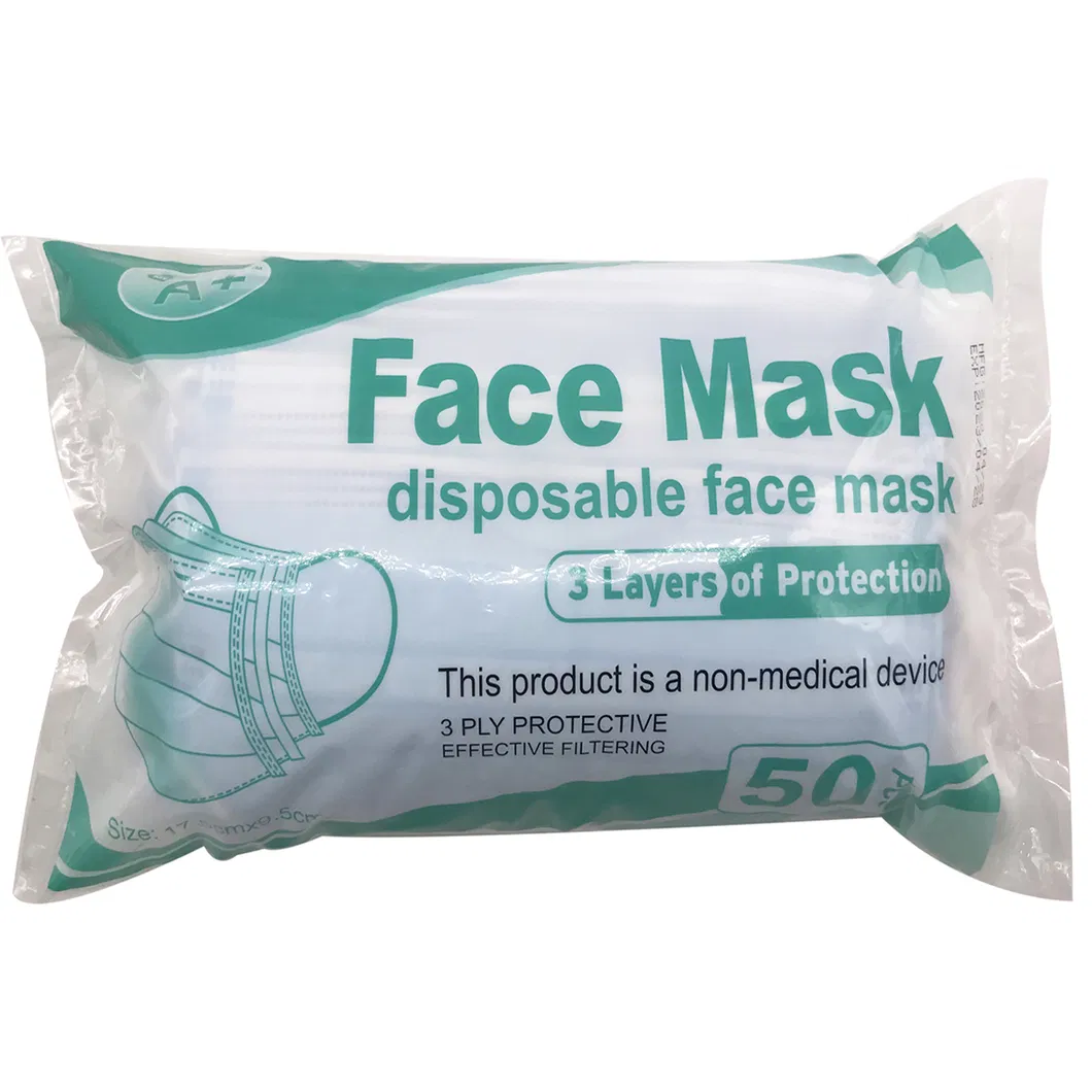 Earloop 3-Ply Breathable Disposable Face Mask for Daily Use