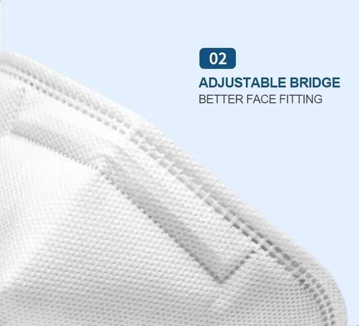 5-Ply 3D Folding Respirator Mask View 2