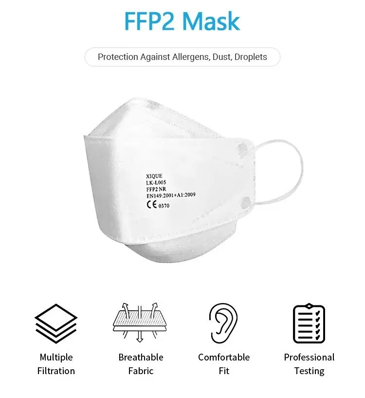 FFP2 Fish Shape Half Face Mask Respirator for Dust Protection