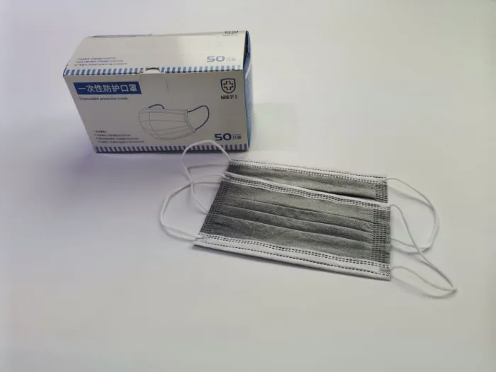 Protective Nonwoven Disposable 3 Ply Face Mask with Activated Carbon