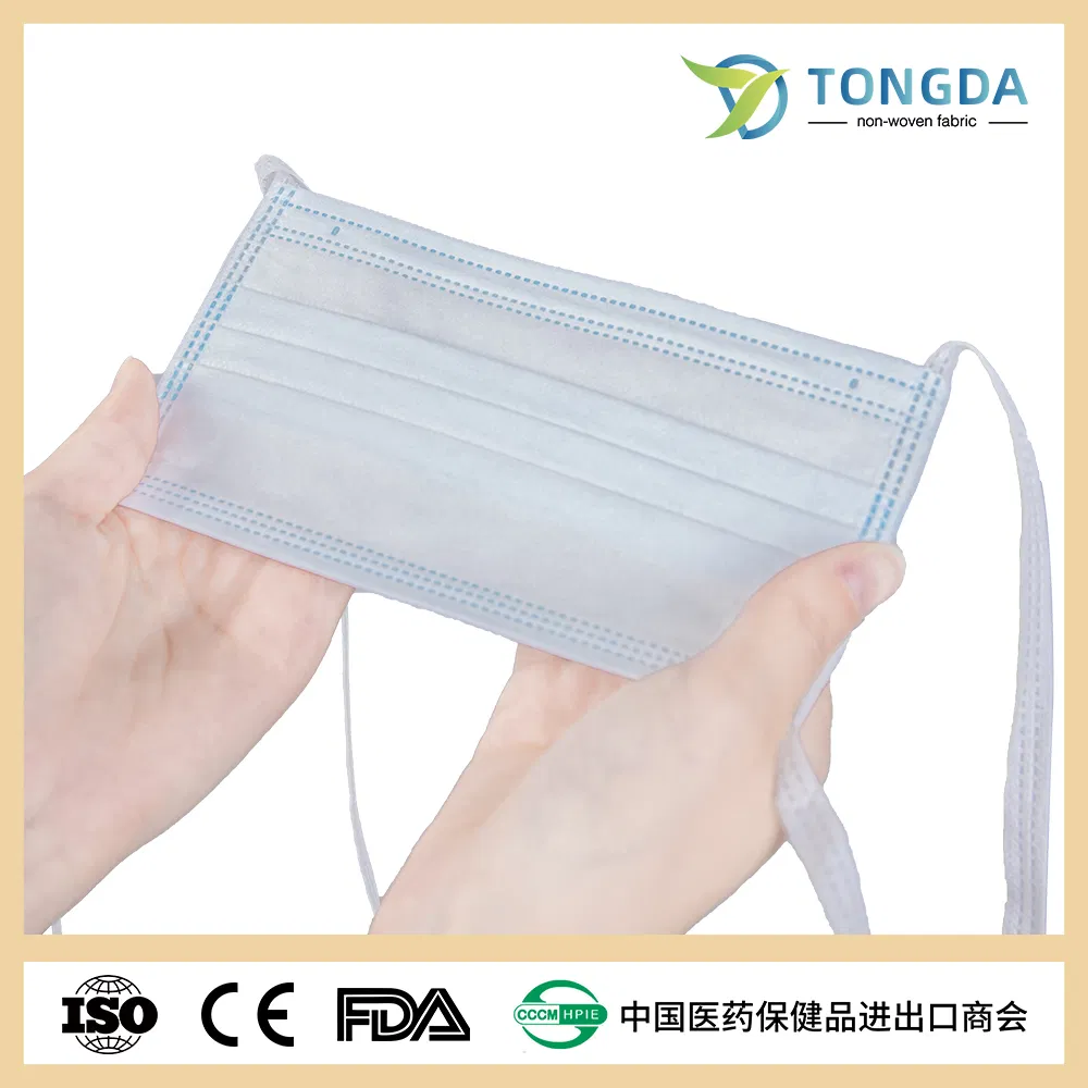 3 Ply Face Mask Wholesale Disposable Face Mask Tie-on Back Protective Flat Face Mask Medical mask