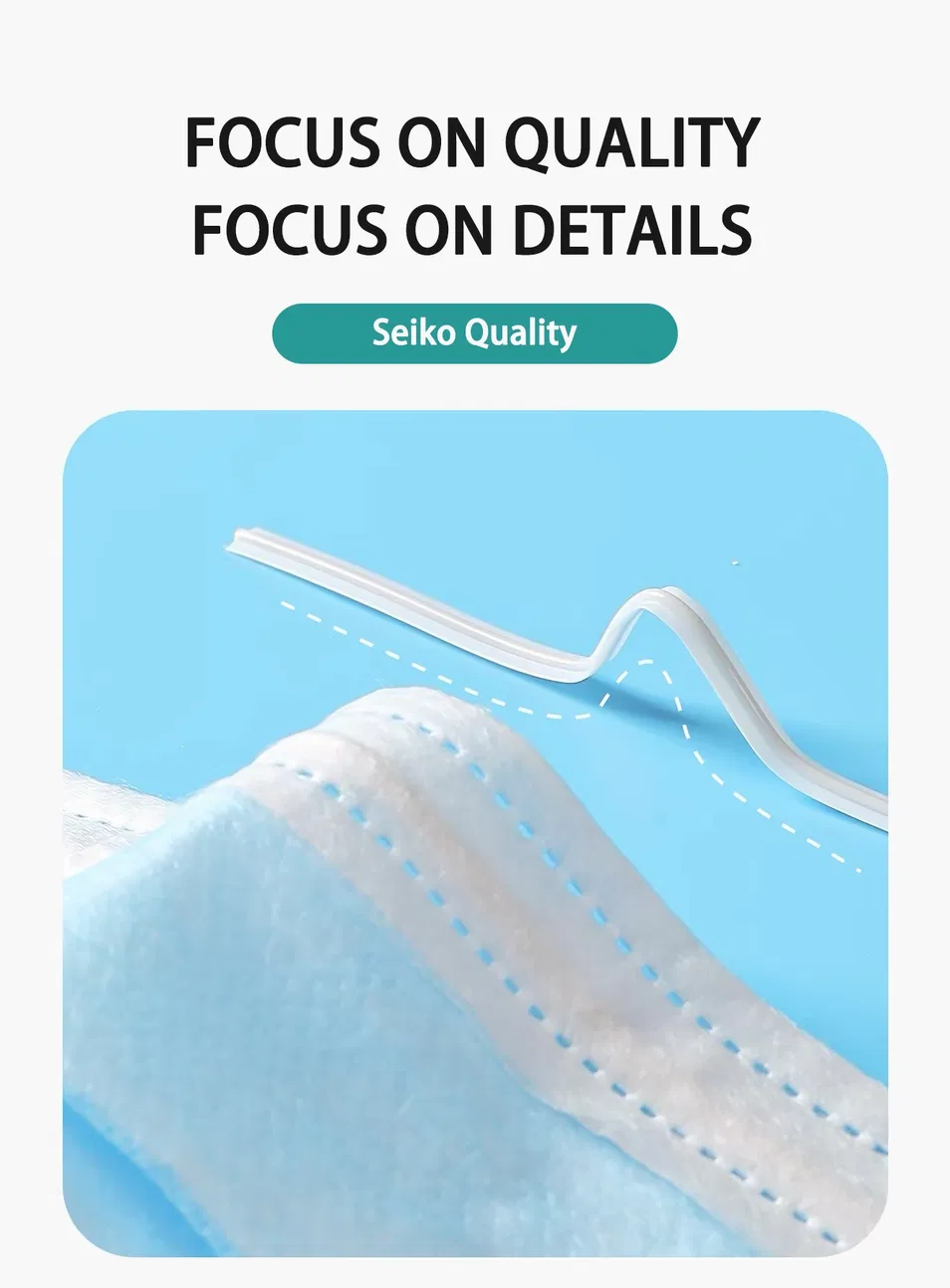 Medical 3-Ply Disposable Surgical Face Mask Structure 1