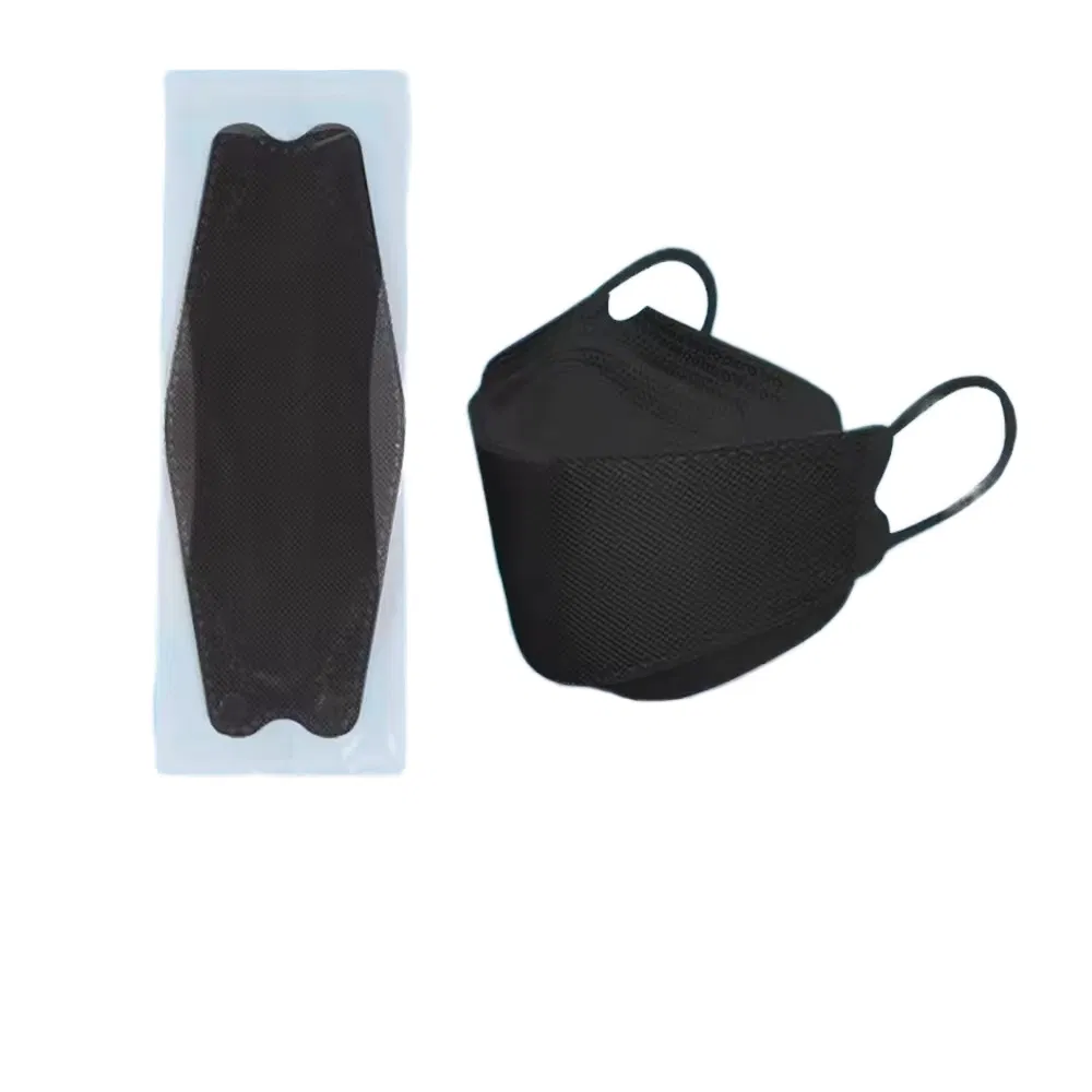 Fashionable Kf94 Face Mask, Black Disposable 3D Willow-Type Facemask, Breathable Melt-Blown Protective Mask for Adults, OEM Wholesale