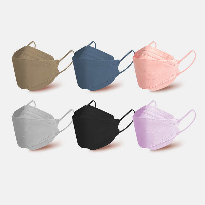 Kf94 Mask 4 Layers Colorful 3D Korean Mask Korea Fish Shape Protective Facemask Kf94