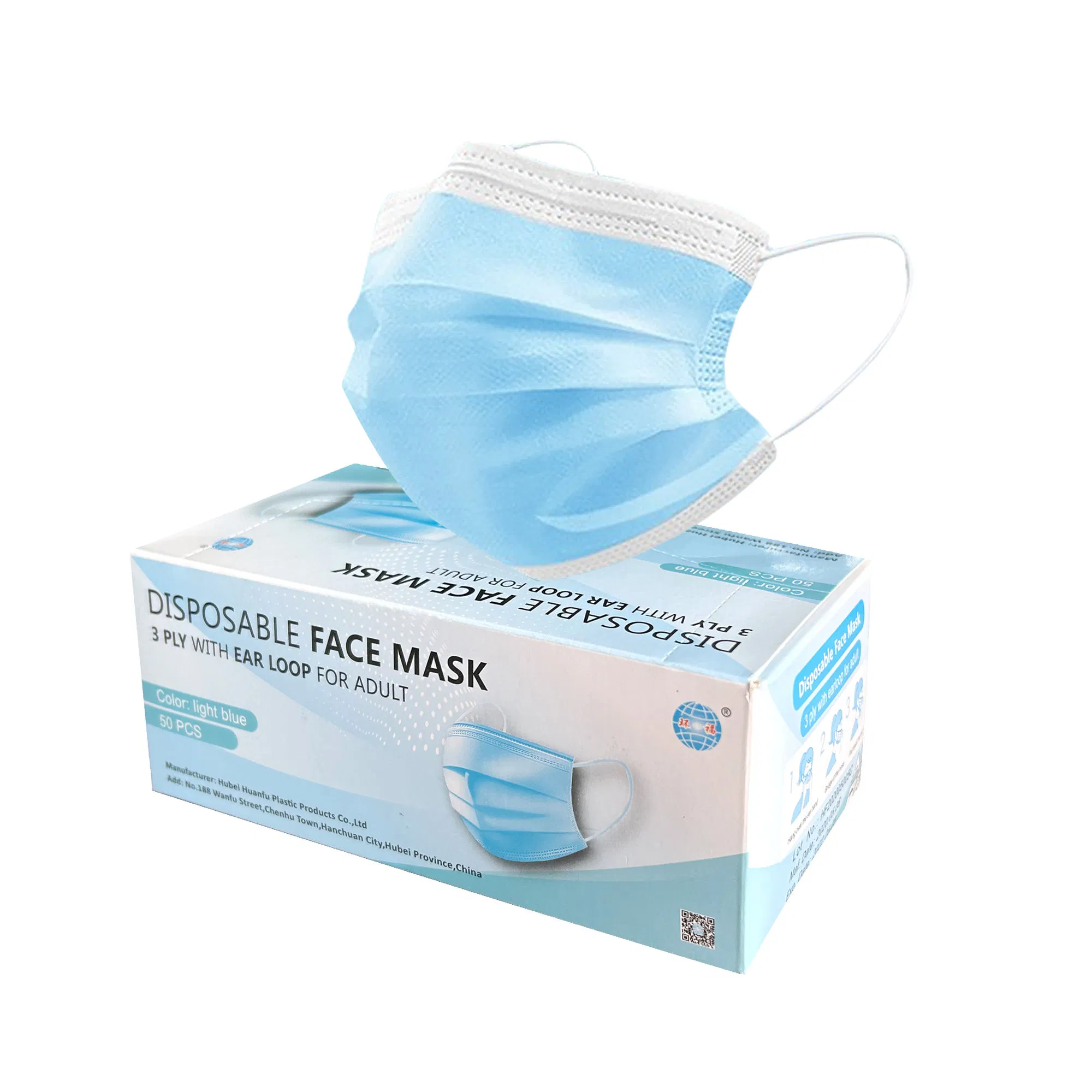 Disposable Protective Medical Surgical Face Mask Blue, Black Three-Layer Type Iir Dustproof and Antibacterial Comfortable Hygien for Healthcare Use CE Certified