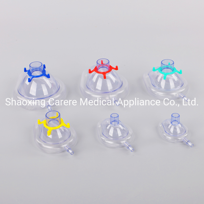 2023 Factory Product Surgical Supply Hospital Equipment Disposable Anesthetic Mask Oxygen Masks Medical Machine Face Masks with Valve Horizontal