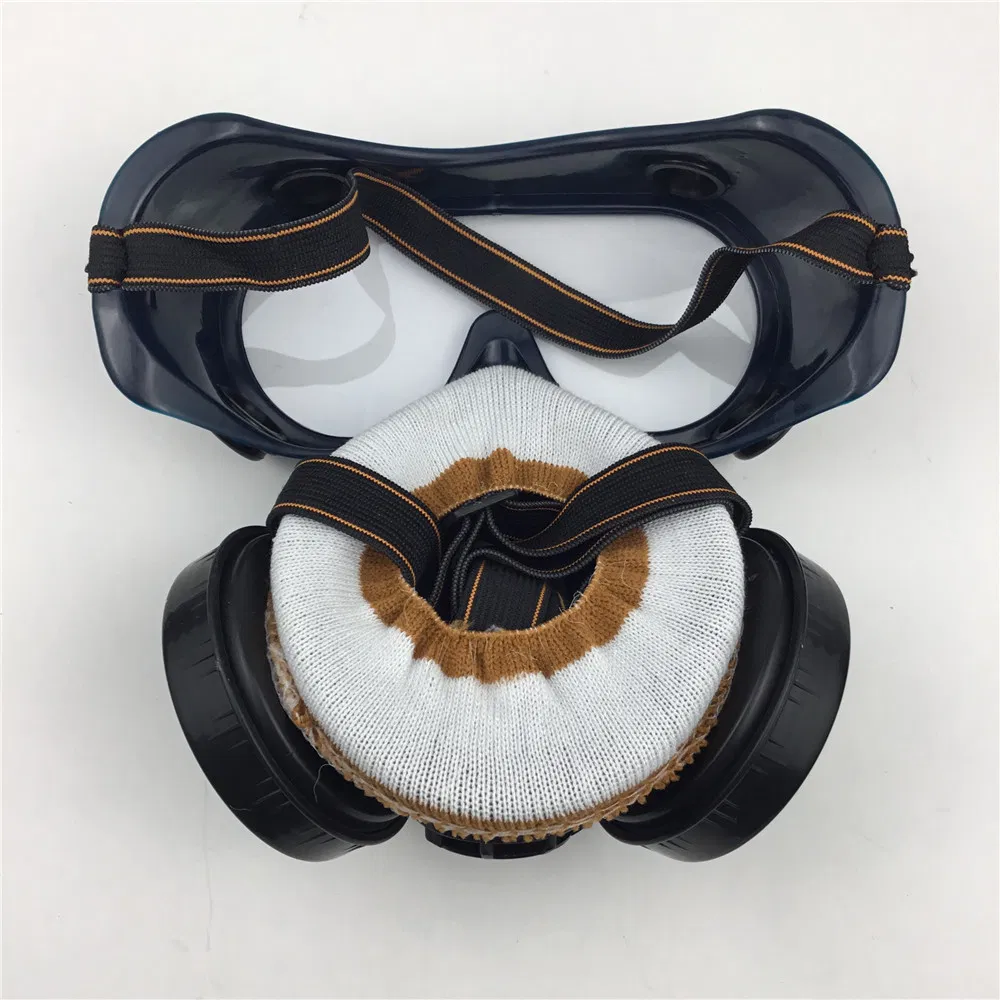 Carbon Filter Gas Mask with Double-Can Activated Eye Mask (HT-5045)