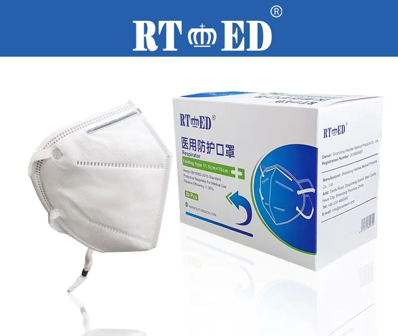 5 Layers Head Loop 3D Fold Type Disposable Medical Face Mask