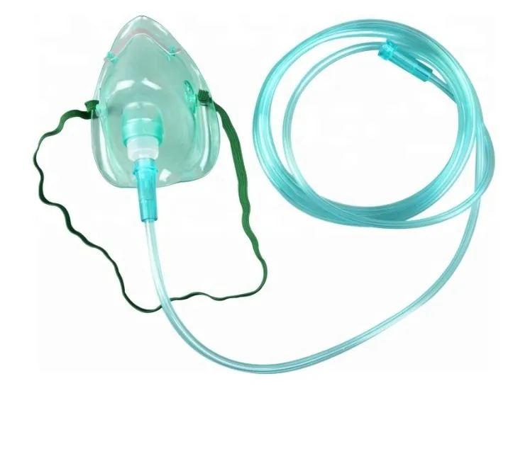 High Quality Medical Grade Oxygen Face Mask with 2m Tube