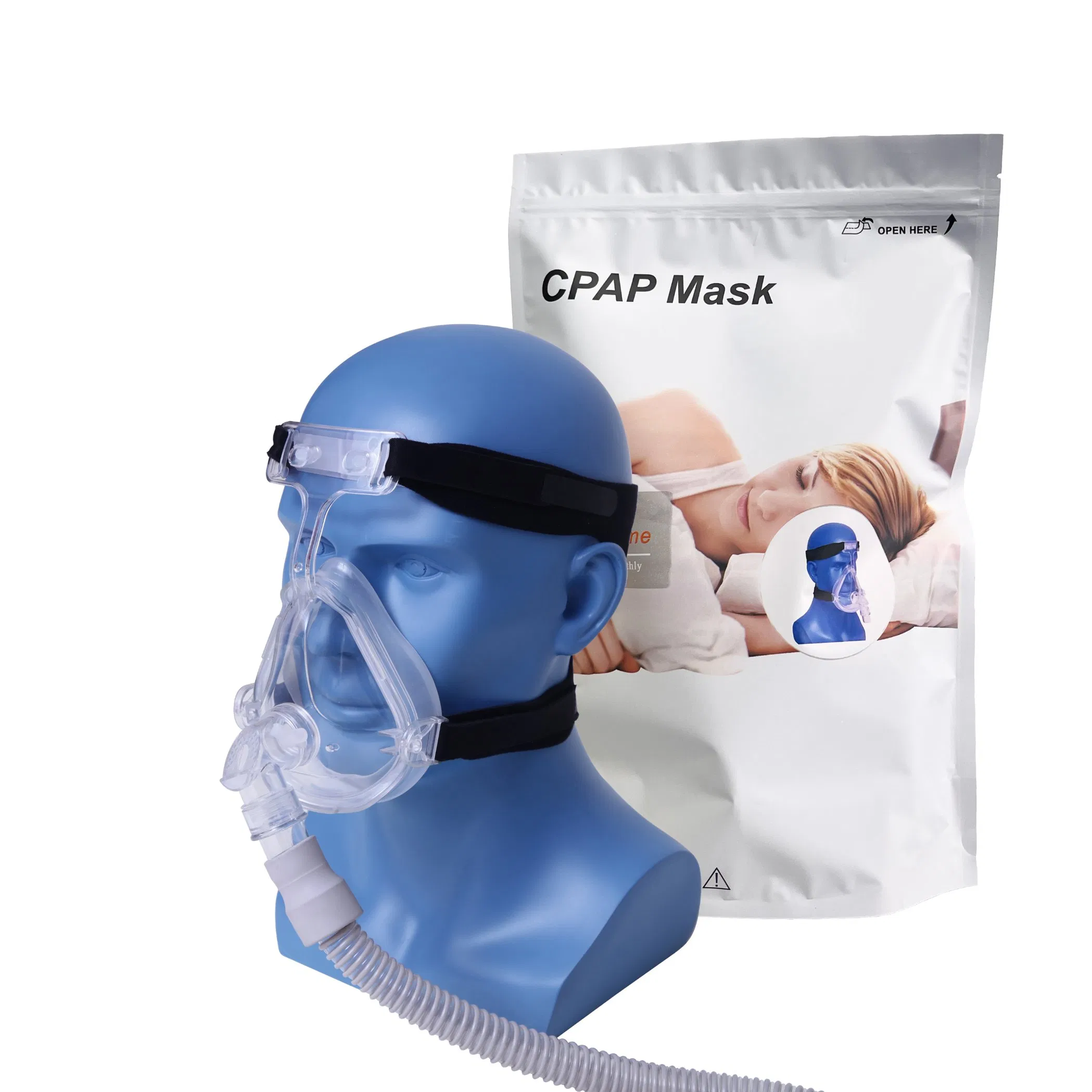 Medical Grade Silicone Material Adult CPAP Full Face Mask for Sleep Apnea