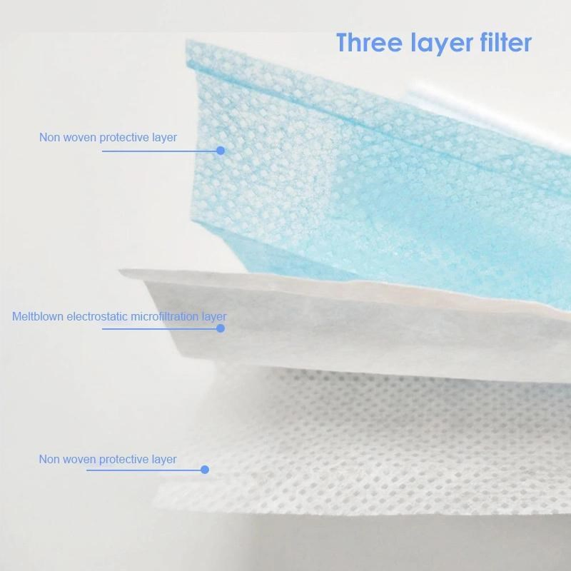 3 Layers Protective Face Mask for Daily Use, Breathable Anti-Dust Disposable Mask with Earloop for Personal Care