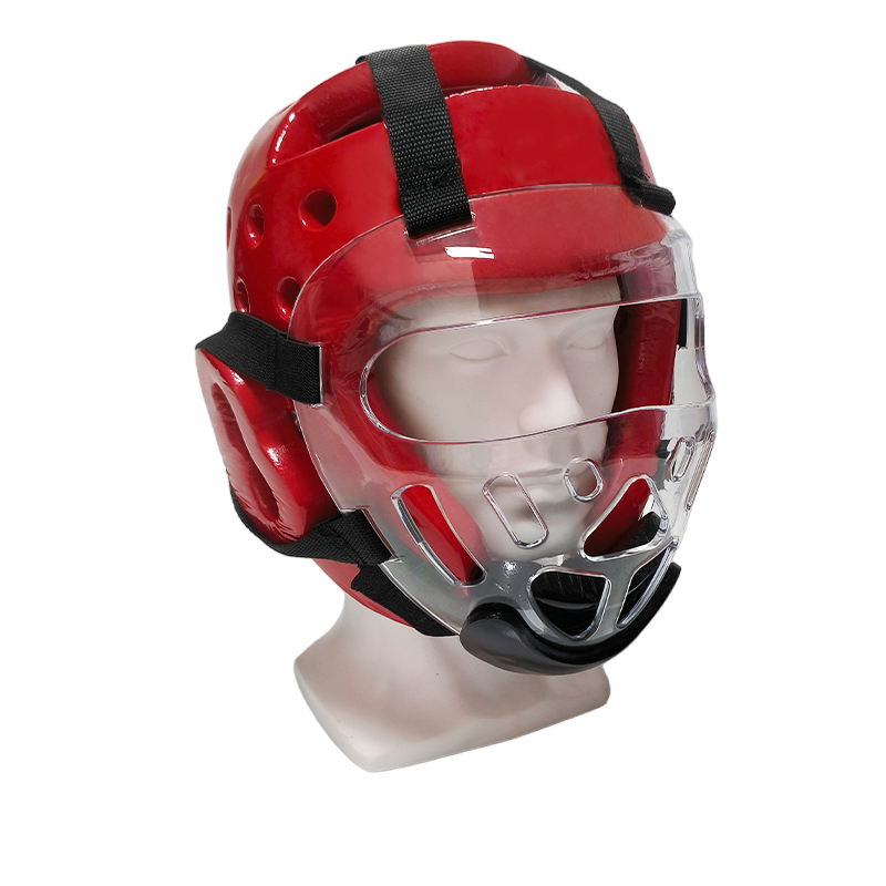 Kids Transparent Taekwondo Mask Removable Protective Training Face Head Gear