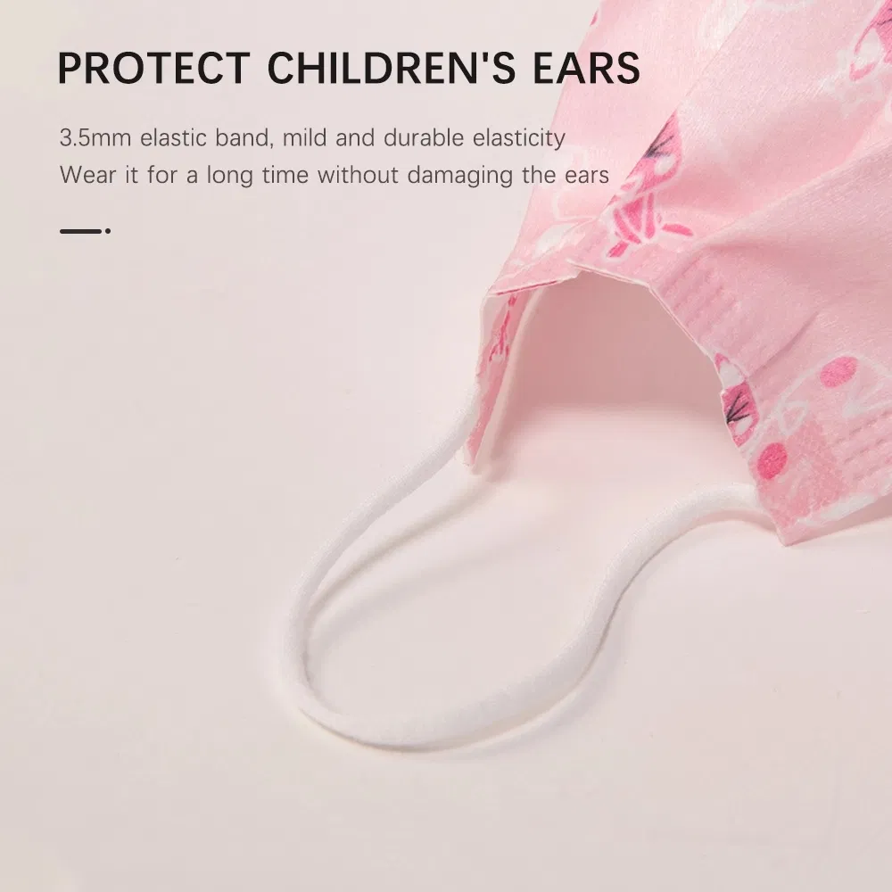 Cute 3D 3-Ply Disposable Children's Face Masks Breathable Protective Kids Masks with Cartoon Prints