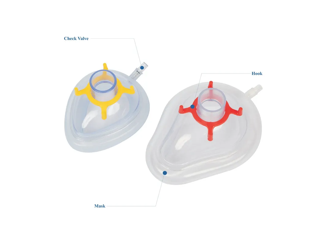 Disposable PVC Anesthesia Face Mask Medical Oxygen Breathing Mask