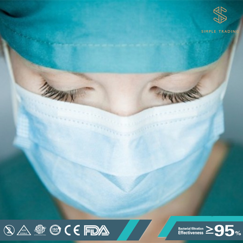 3ply Disposable Surgical Face Mask Ce/FDA/TUV Certificate Civil KN95 Protective Facial Masks