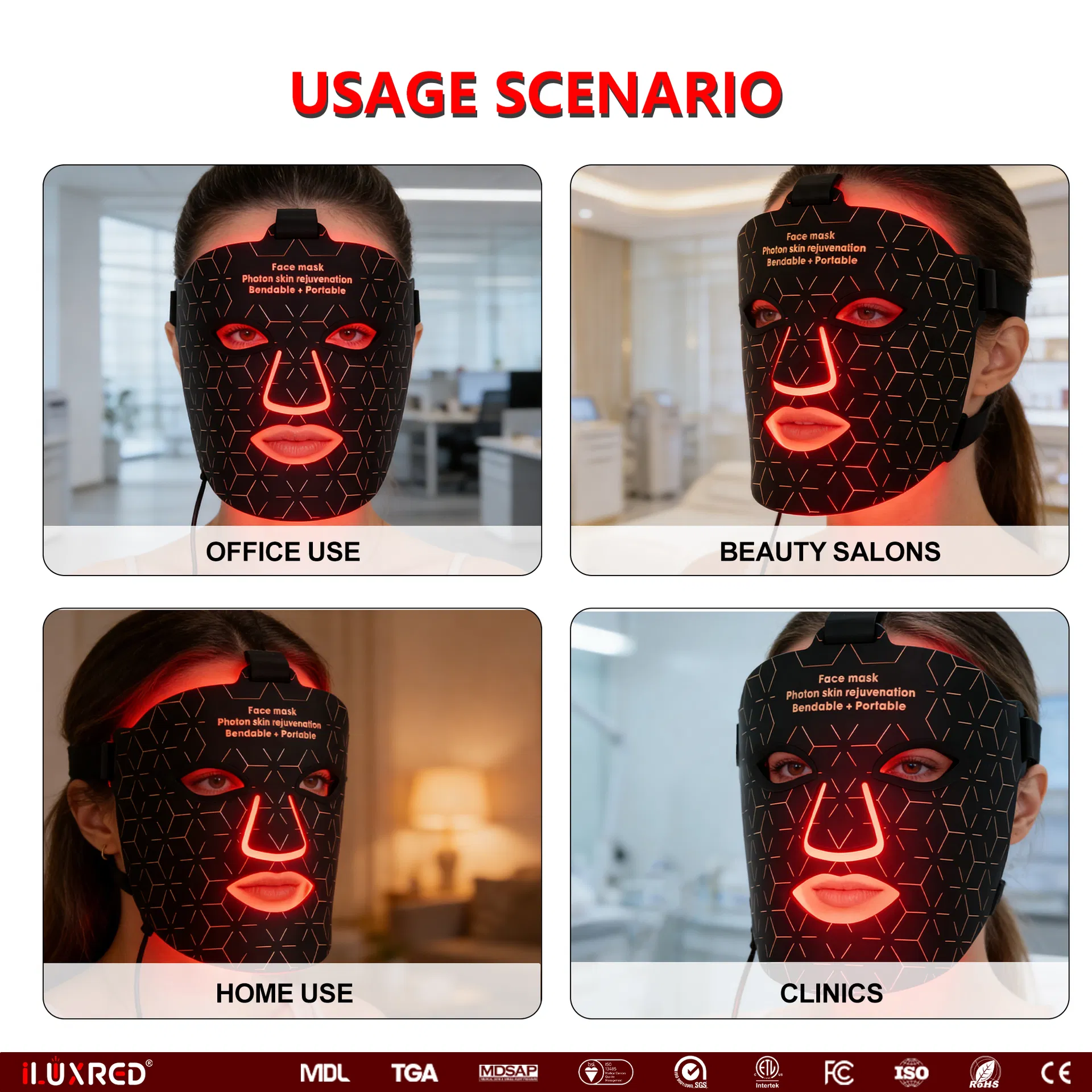 LED Red Light Mask Features
