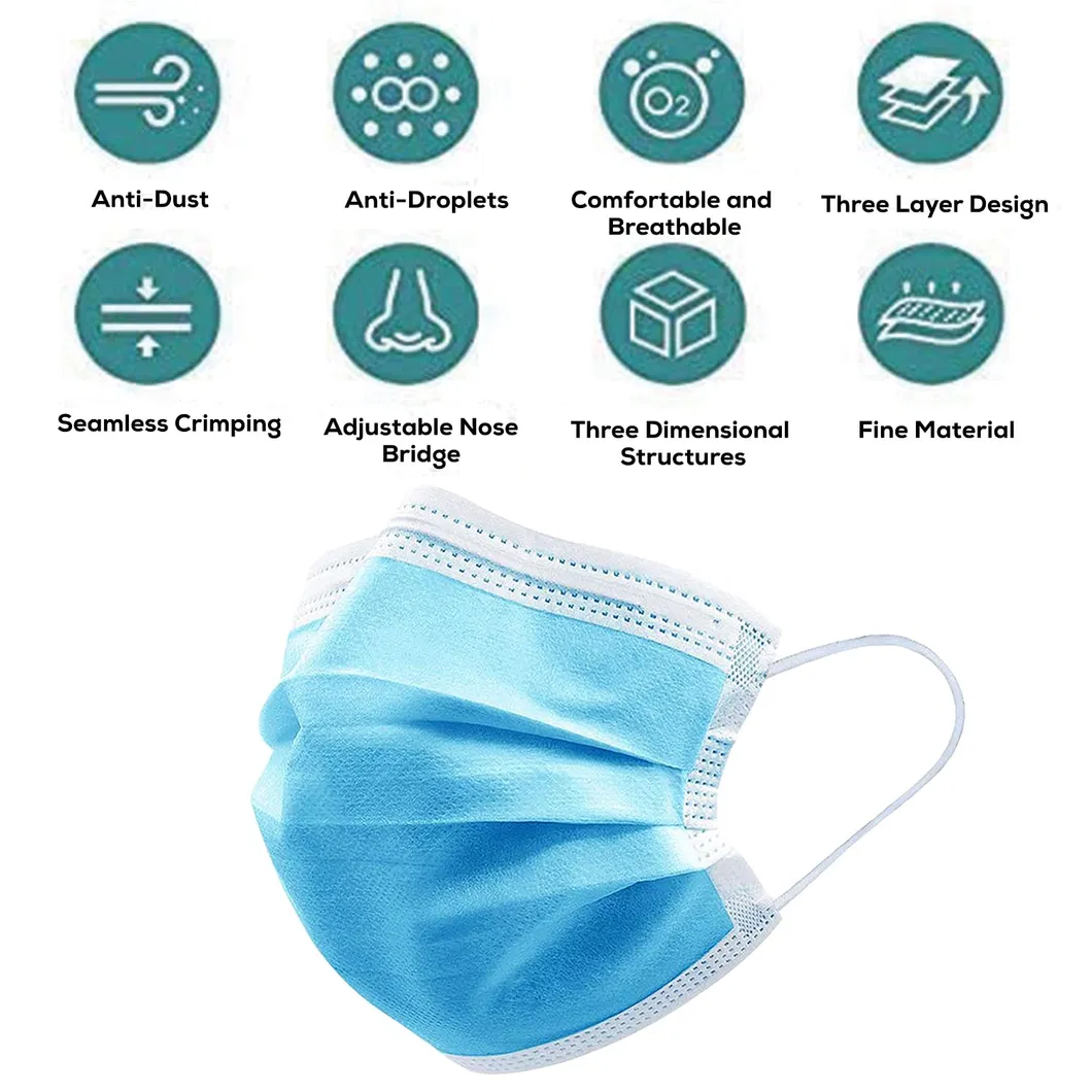 Disposable FDA 510K En14683 Decorated Custom Printed Medical Face Mask