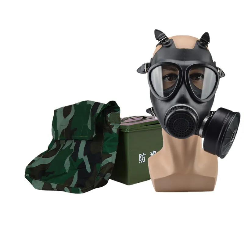 High Quality Chemical Full Face Anti Gas Mask with Single Activated Carbon Filter