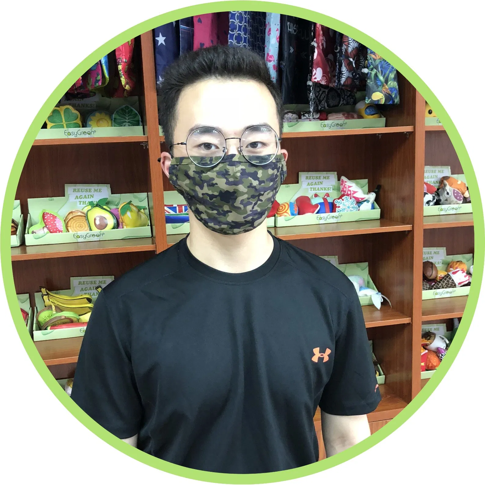 Antibacteria Protective Mask RPET Fashion Face Masks with Filter, Plain, Recycled&Washable&Reusable, Anti Dust Pollution, Unisex for Child