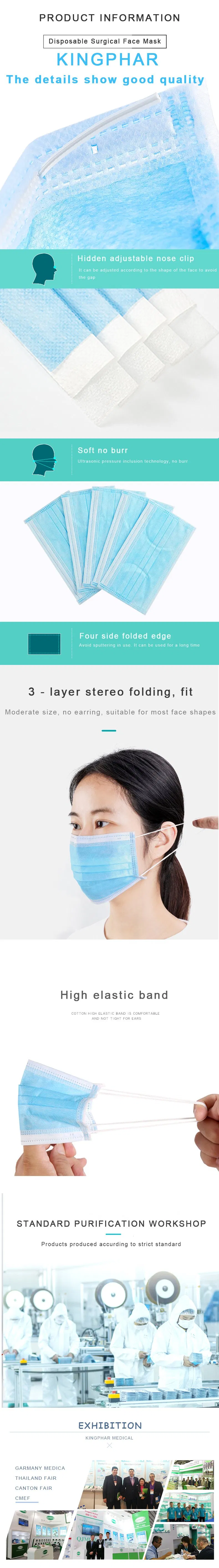 Filter Melt-Blown Protective Disposable Face Mask Ce ISO Approved