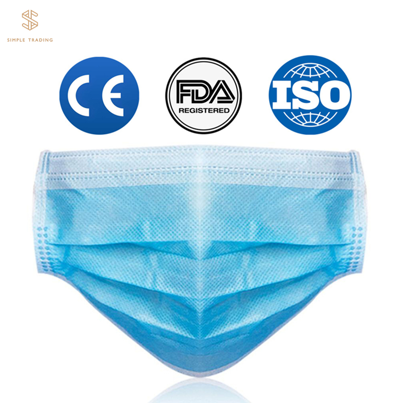3ply Disposable Surgical Face Mask Ce/FDA/TUV Certificate Civil KN95 Protective Facial Masks