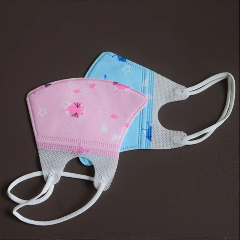 Disposable Non-Woven 3D Face Mask Foldable Fashion with Earloop for Kids
