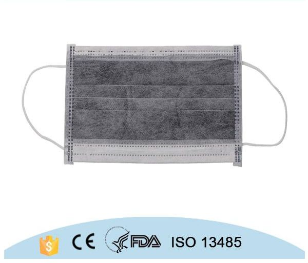 4-Ply Nonwoven Activated Carbon Filter Face Mask for Air Safety