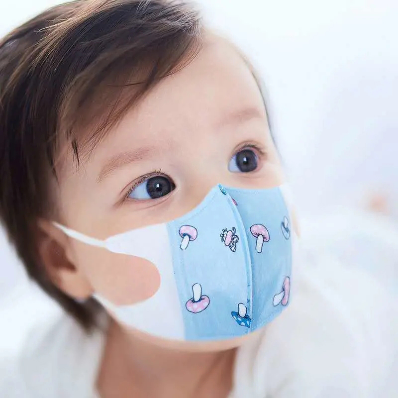 Disposable Non-Woven 3D Face Mask Foldable Fashion with Earloop for Kids