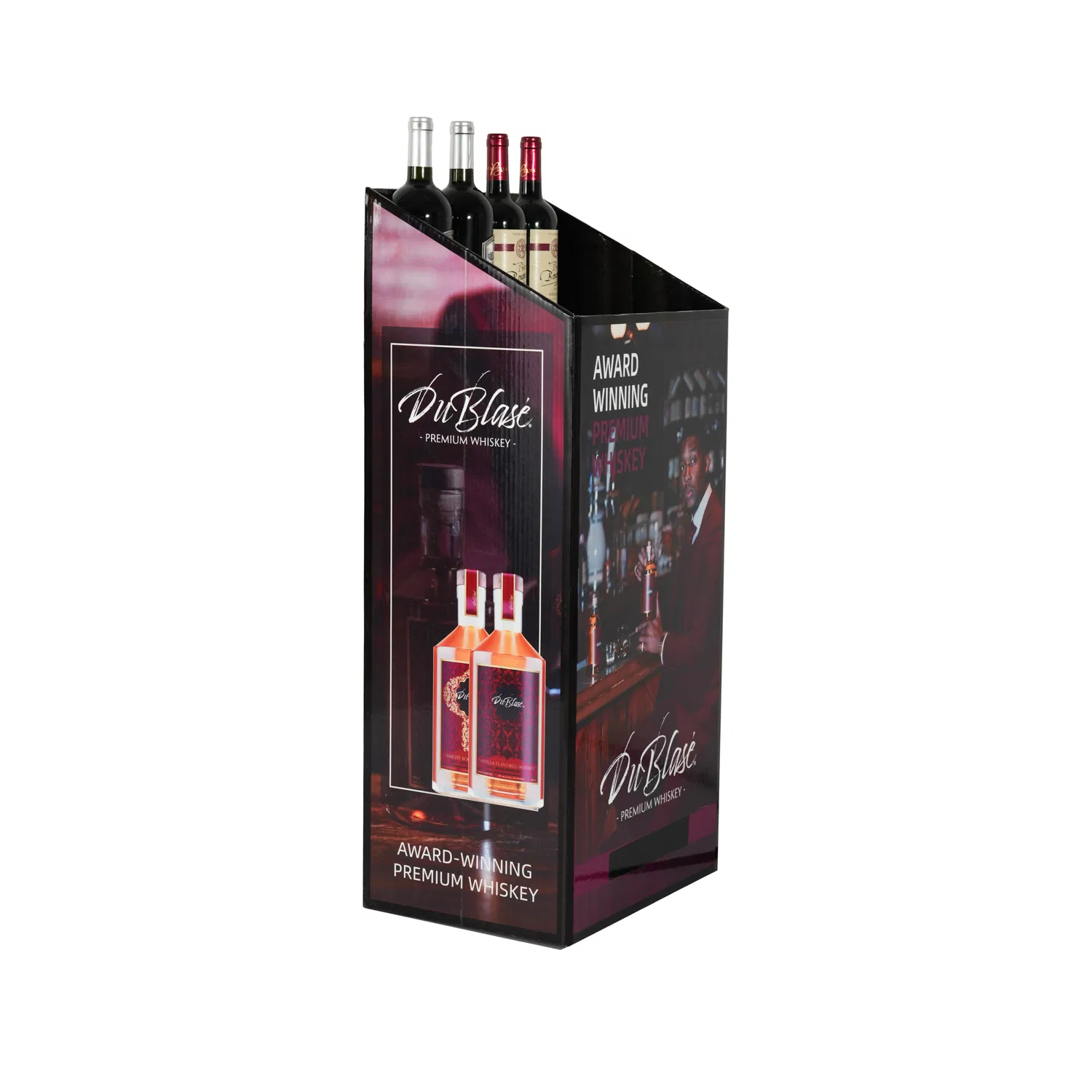 Cardboard Custom Printing Wine Drink Bottles Dump Bins Display Rack