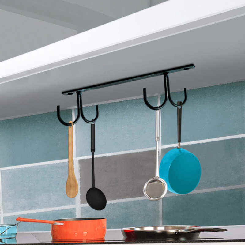 Kitchen Closet Coffee Cup Holder Cup Hanger Hook Wine Cabinet Coffee Mug Glass Cup Shelf Rack